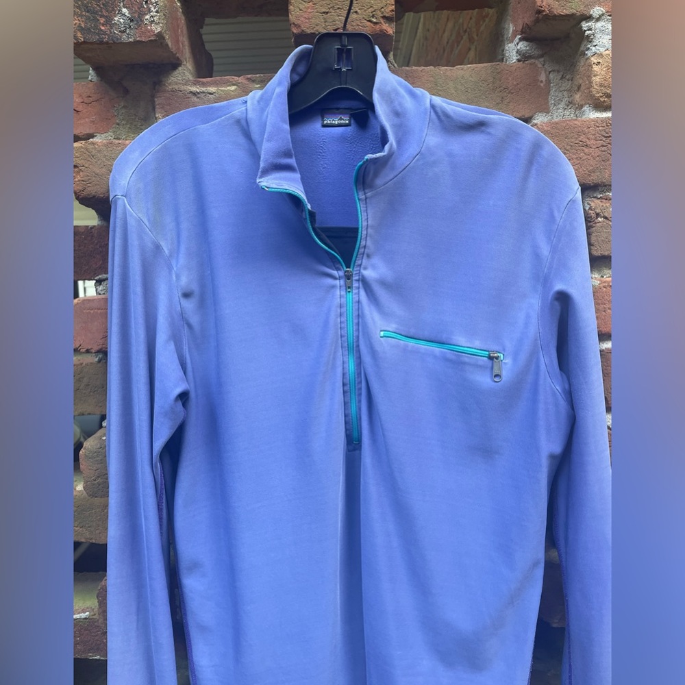 PATAGONIA 1/4 Zip Pullover Base Layer Zip pocket Long sleeve SZ L